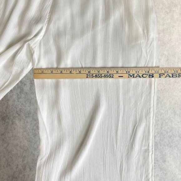 prAna Womens Swim Cover Up Size M White Wide Leg Jumpsuit Gauze Beach Swimwear - Picture 13 of 15